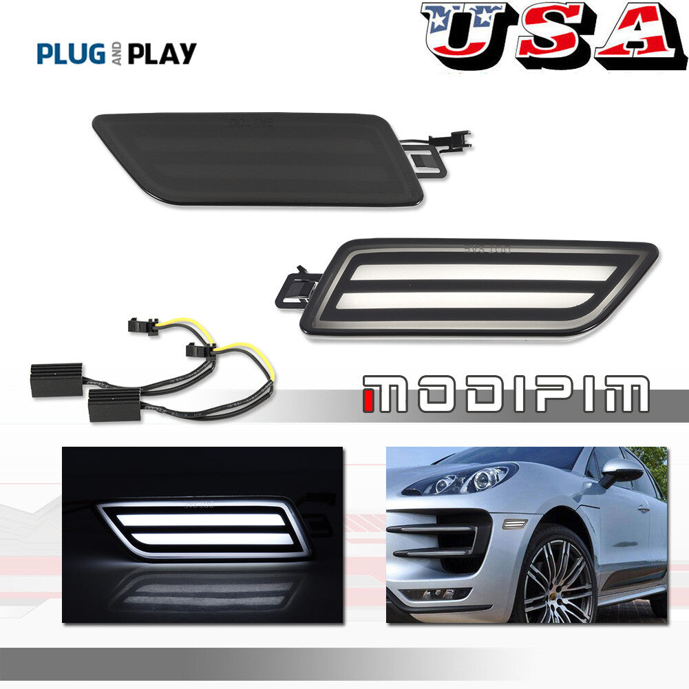 Suitable for 14-24 Macan 95B white LED smoke turn signal side marker light- v