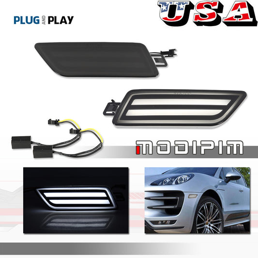 Suitable for 14-24 Macan 95B white LED smoke turn signal side marker light- v
