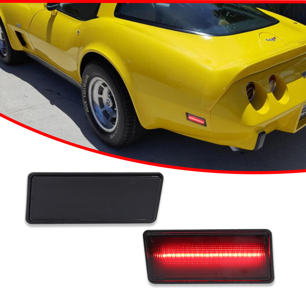 2-piece smoked lens rear red LED side marker light suitable for C3 for Corvette 1974-1979- v