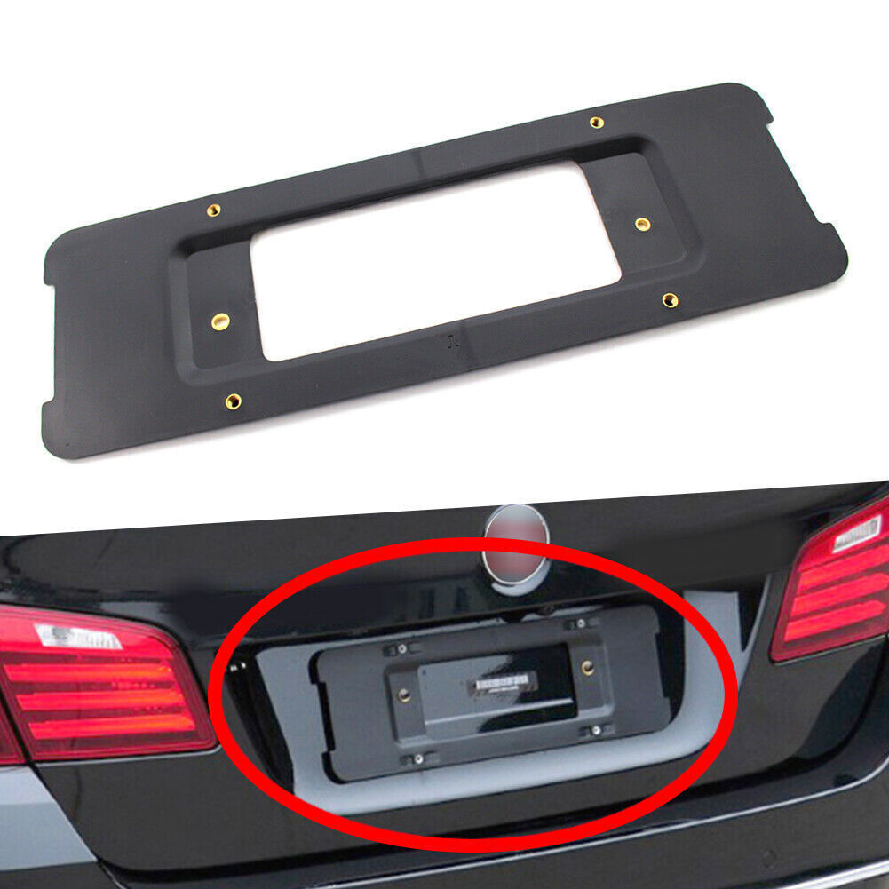 Fits for BMW 51137211673 Black Plastic Rear Bumper License Plate Bracket