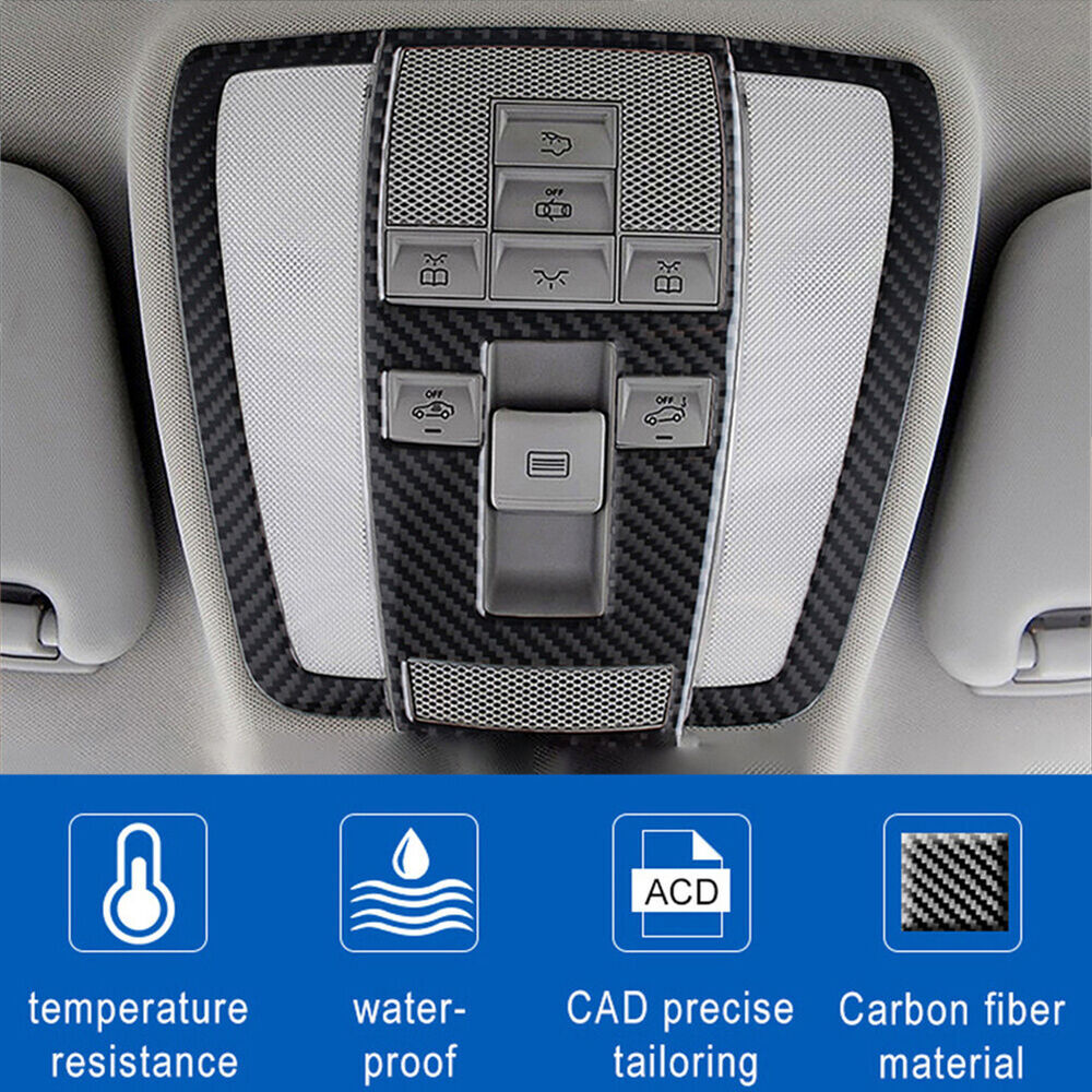 3-piece set of C-Class W204 carbon fiber roof light cover trim 2007- n