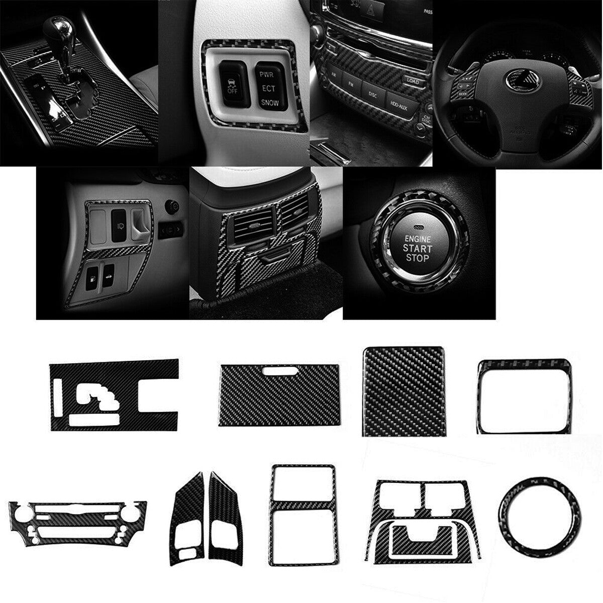 Suitable for Corolla 2020-2023 blue aluminum center console AC Knob ring decoration 2X- v