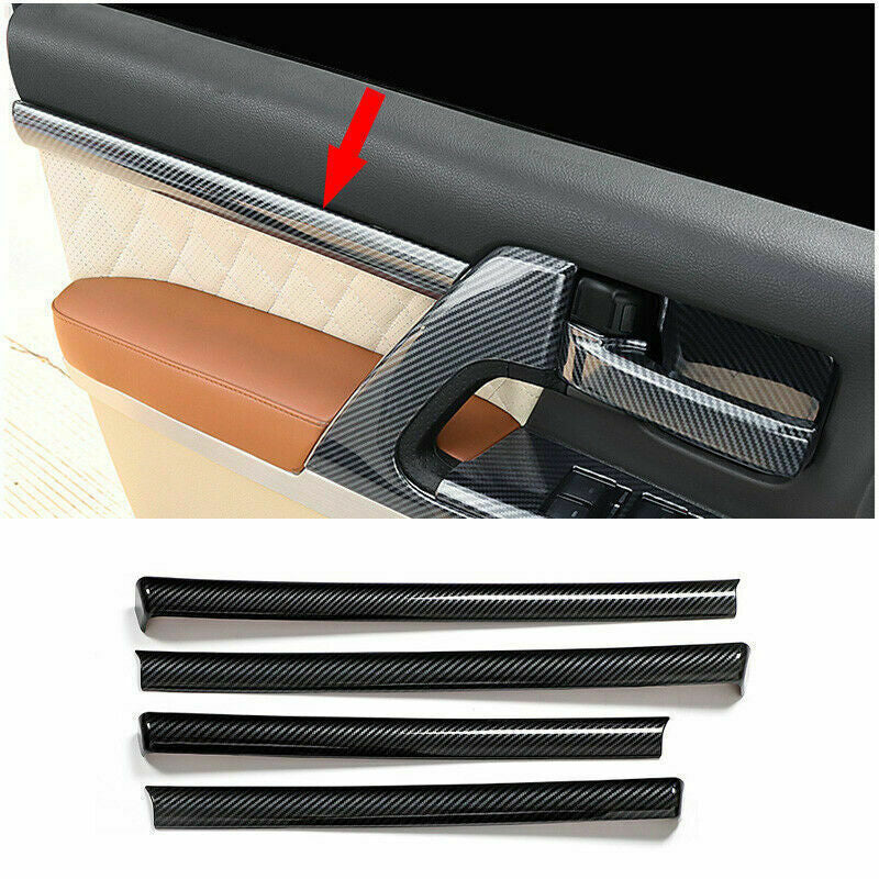 Steel Interior Door Handle Frame Trims Carbon For 2020-2023 for Harrier Venza v