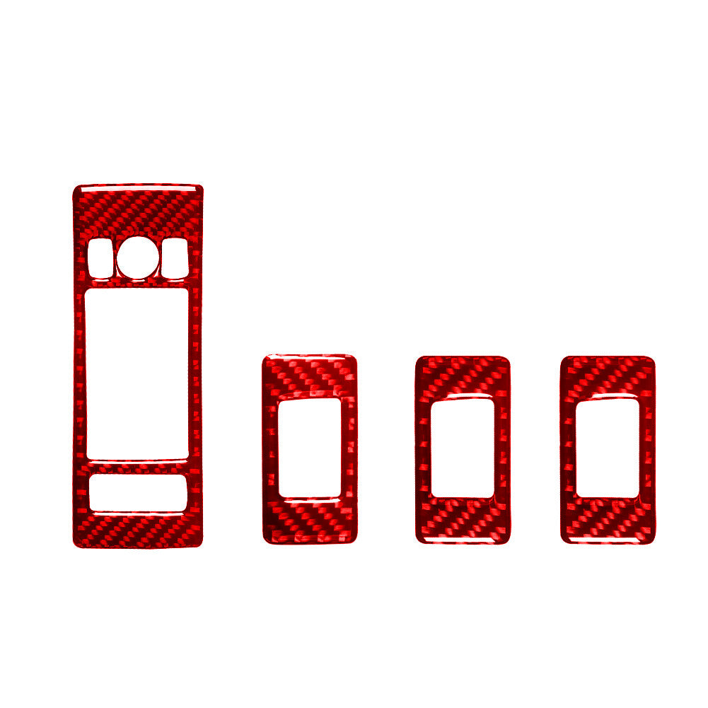 Red Carbon Fiber Screen Control Trim for Land Rover Discovery Sport 2015-2019 v