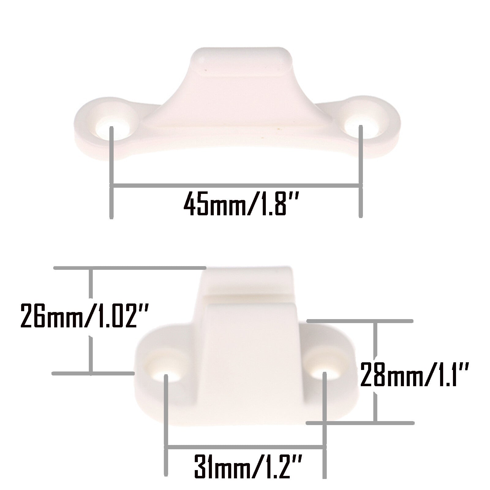 2x white door lock plastic door holder f/caravan motorhome caravan boat Q