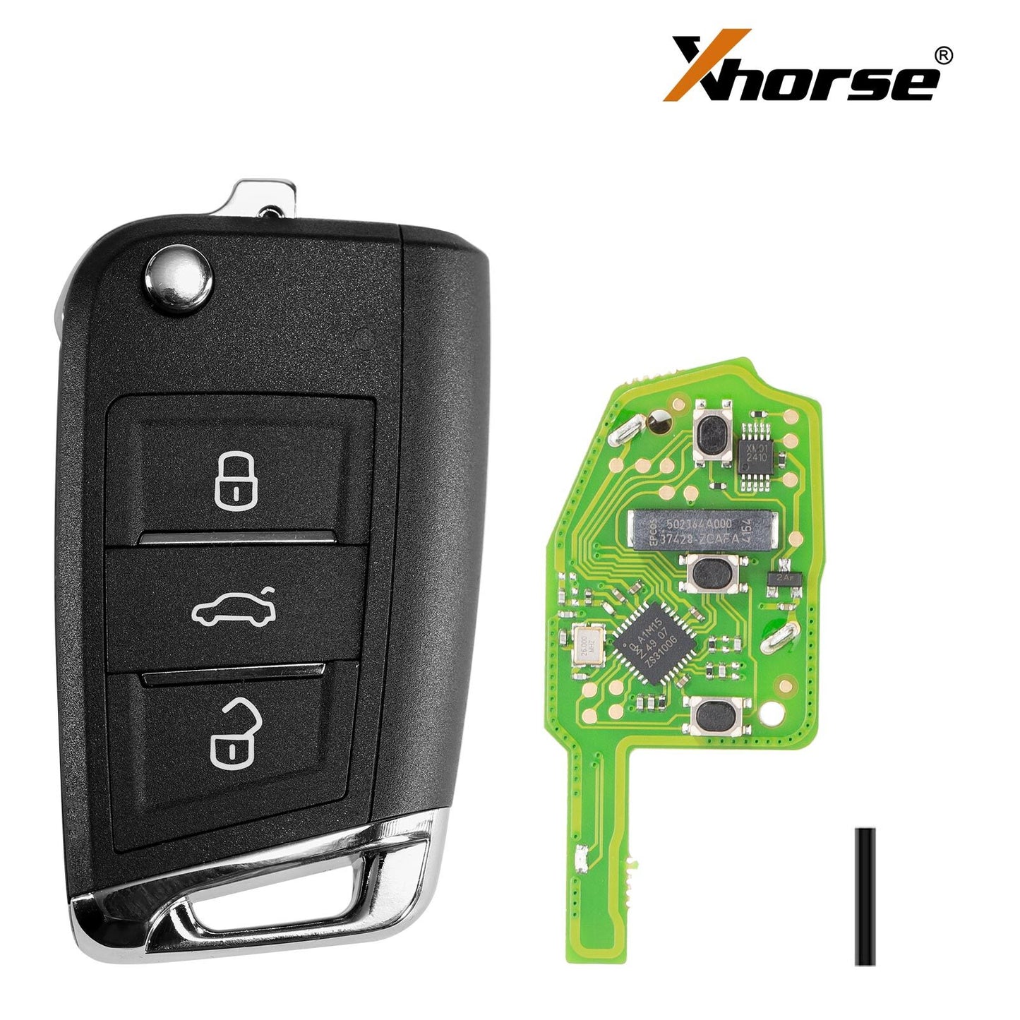 5PCS XSMQB1EN for Smart Remote Control Key For MQB Type Filp 3 Buttons