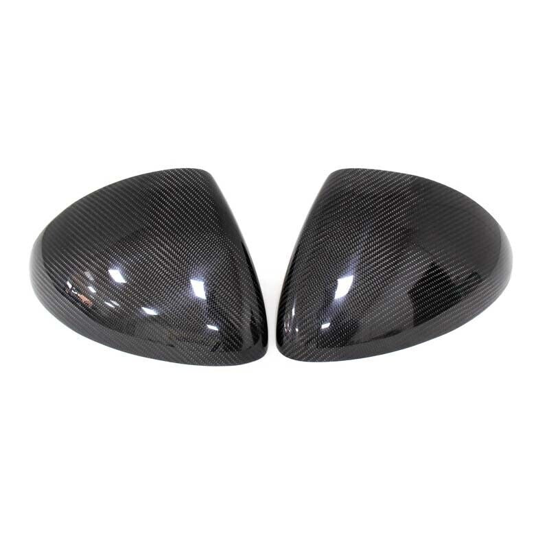 Pair Carbon Fiber Addon Wing Mirror Cover Trim Fit for Porsche for Cayenne 958 2011-2014