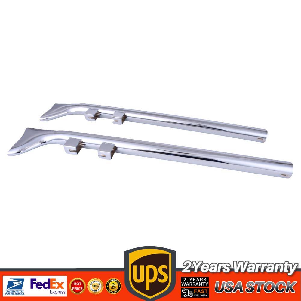 33-inch fishtail exhaust with one-step muffler and chrome exhaust for Harley Touring 1995-2016 brand new.