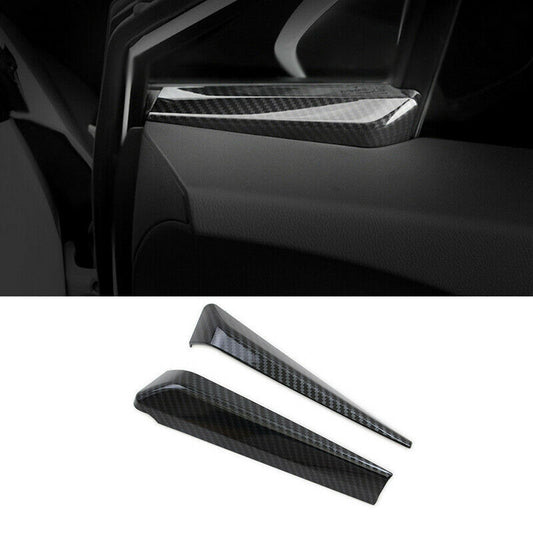 For C-HR CHR 2016-2022 Carbon Fiber 2PCS Door Window A Pillar Post Cover Trim