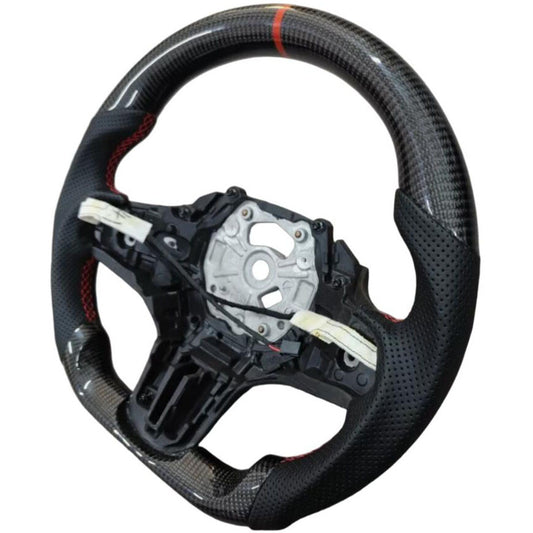 Carbon fiber steering wheel suitable for BMW G20, G22, G29, G80, G82, G21, G23 with heating.