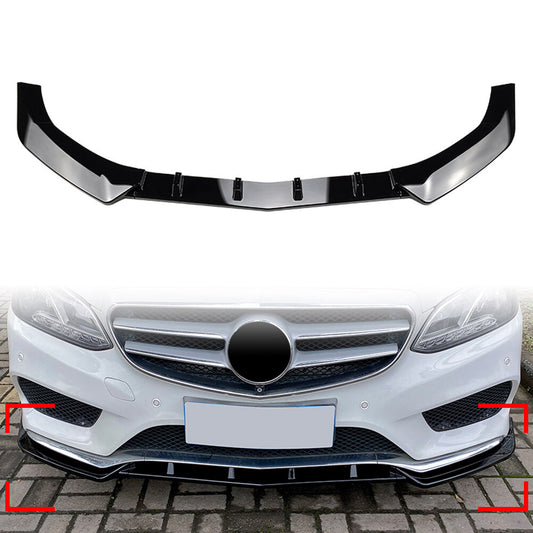 Front Bumper Lip Spoiler Kit for Mercedes-Benz E Class W212 E200 E220 2013-2015