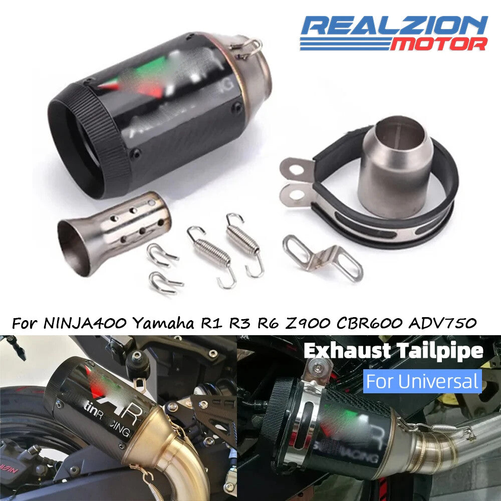51mm New Motorcycle Universal Exhaust Muffler Escape Link Pipe Scooter Tailpipe