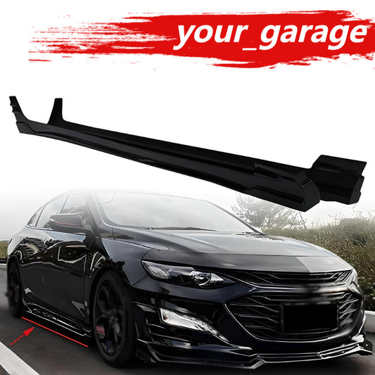 2PCS Side Skirts Extensions Body Kit for Chevrolet Malibu 2016-2023 Gloss Black Q