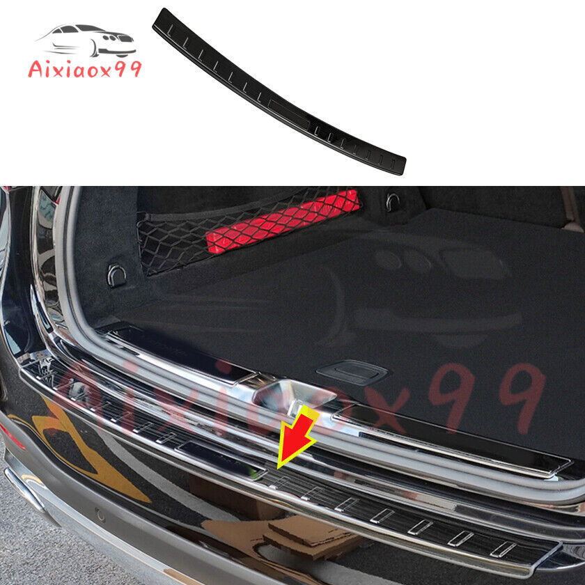 for Benz GLE GLS 2020-2024 Black Titanium Rear Bumper Protector Sill Plate Trim n