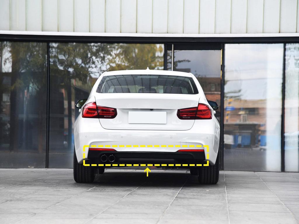 for BMW F30 3 Series M Tech 14-18 REAL Carbon Rear Bumper Diffuser Splitter Lip