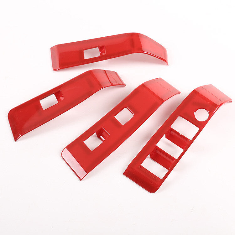 Interior Window Switch Panel Cover Trim Red Fit For Tacoma 2016-2022 v