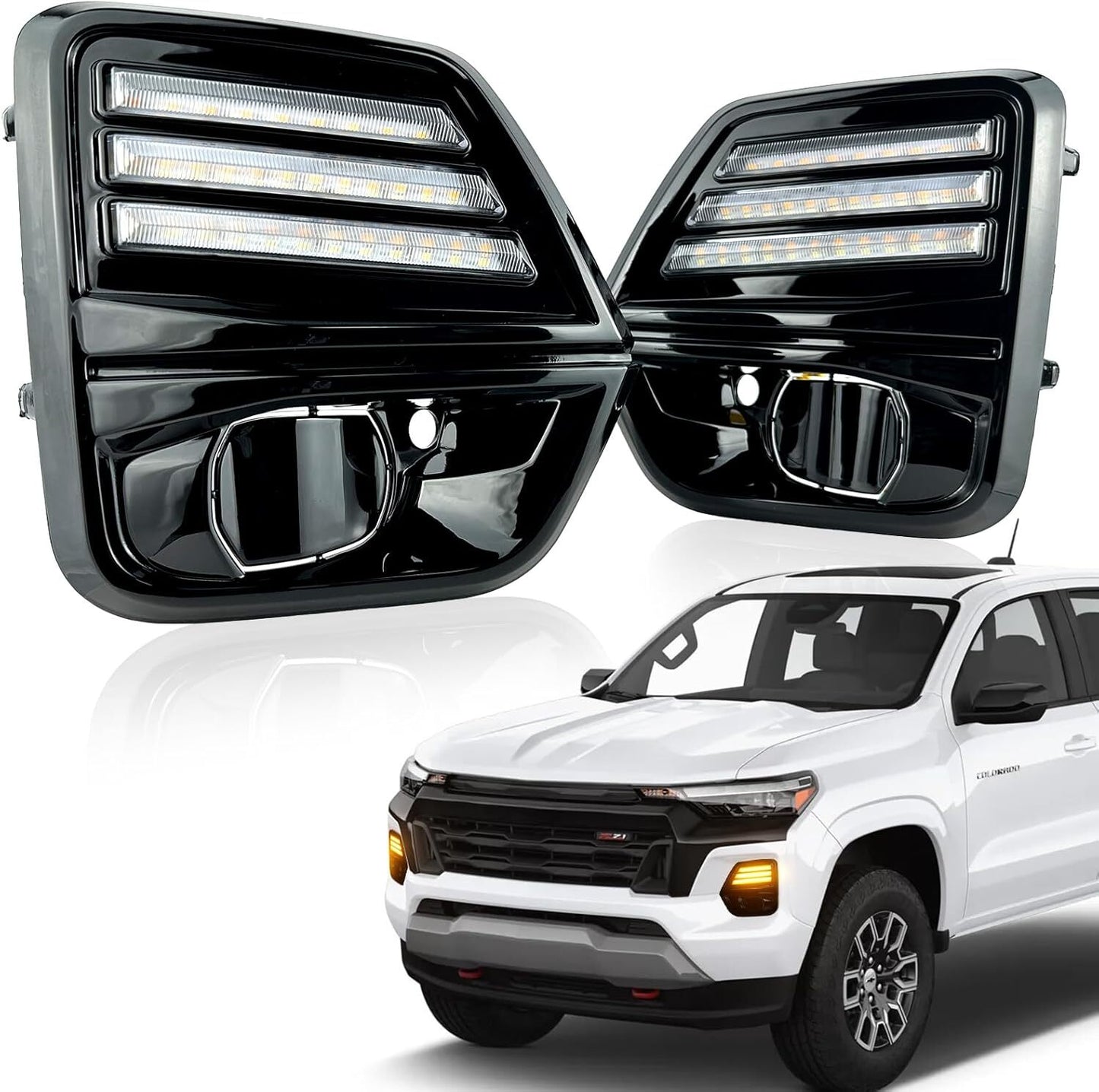 LED Daytime Running Front Fog Turn Signal Light for Chevrolet Colorado 2023 2024