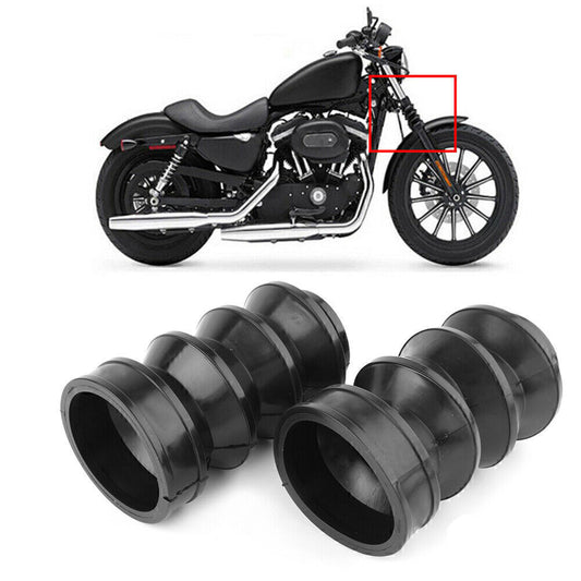 Front Fork Rubber Cover Gaiters Boots for Harley Sportster XL883 XL1200 Iron 883 Q