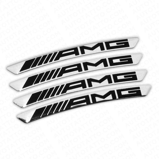4pcs AMG Edition Sport Wheels Badge 3D Sticker Logo Emblem Decoration