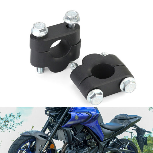 7/8'' 22mm Motorcycle HandleBar Risers Mount Clamp Adapter Durable 2PCS v