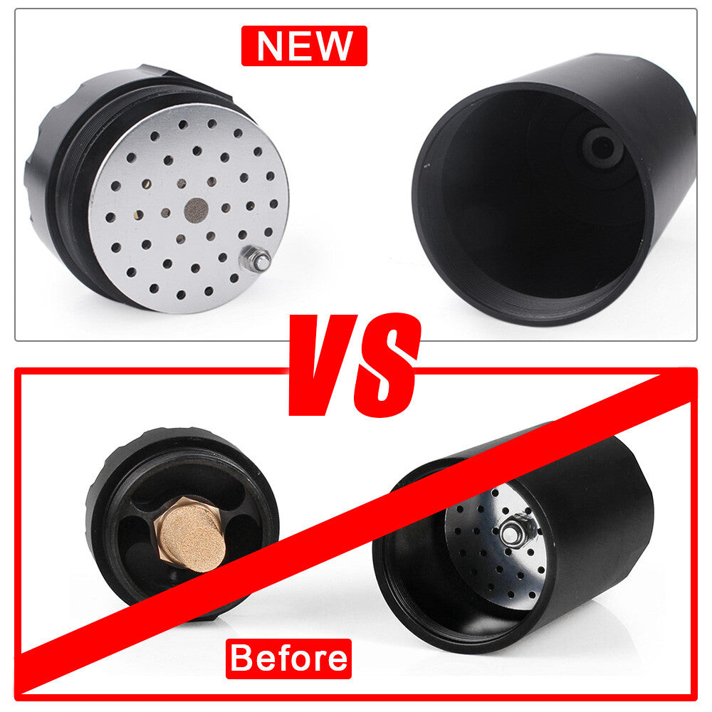 US Black Racing Round Oil Tank Baffled Aluminum Oil Catch Can Resevoir Tank Kit
