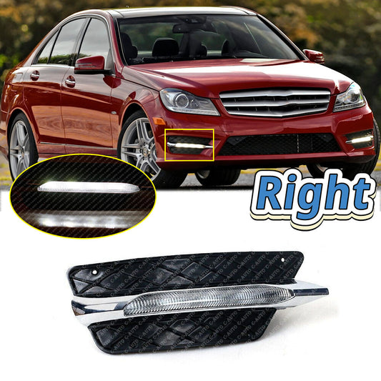 Right Front Bumper LED DRL Fog Lamp For W204 C-Class 2012-2014 v