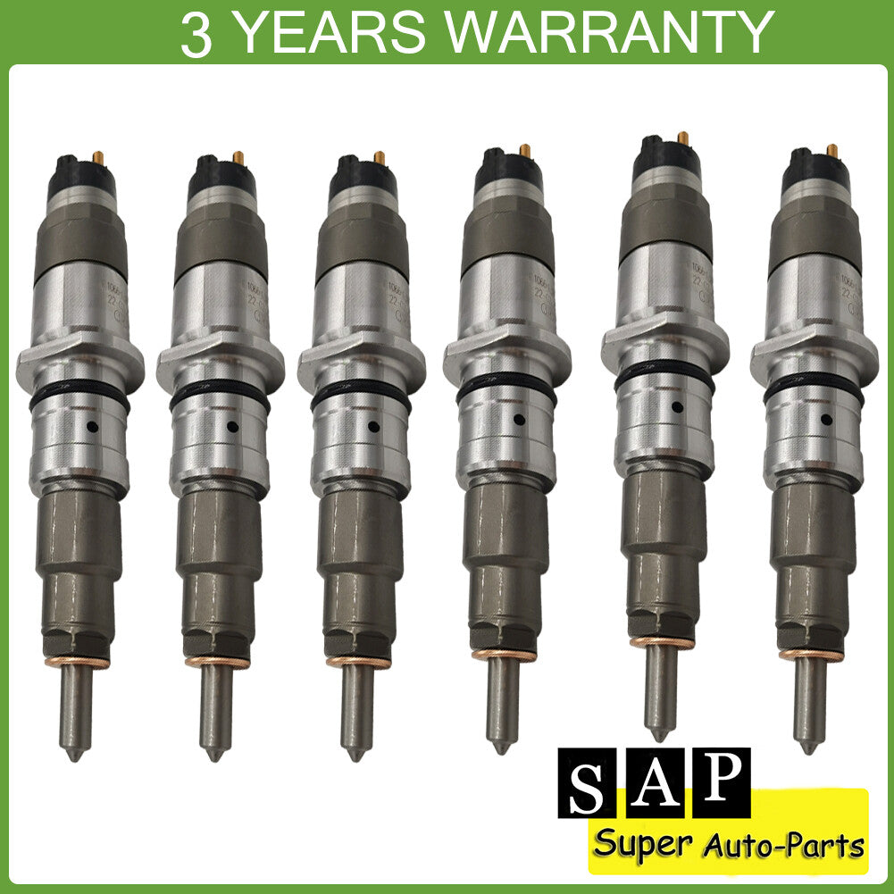 6PCS Fuel Injectors 0445120231 for QSB6.7 Diesel Komatsu PC200-8 PC220-8