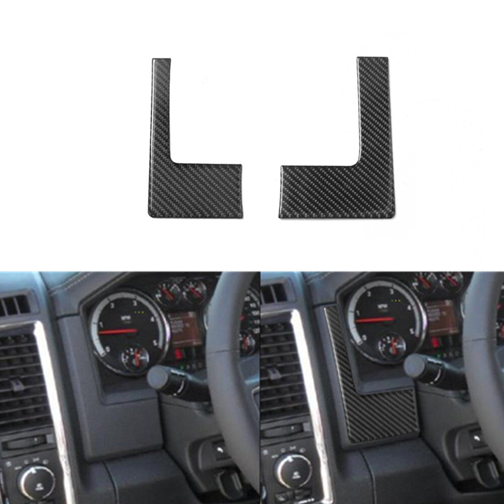 2Pcs Red Carbon Fiber Center Storage Cover Trim for Hyundai Azera 2006-2011 v