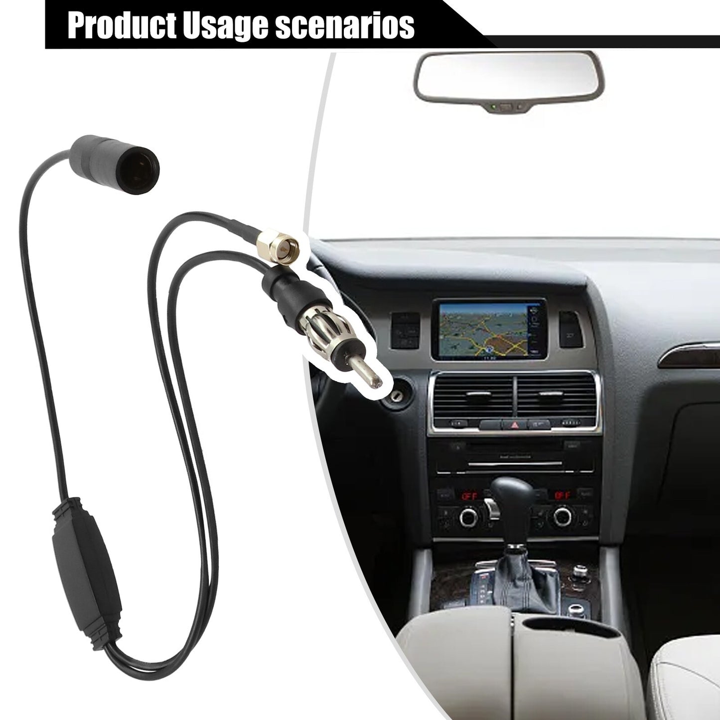 aftermarket DAB+ car radio active antenna air distributor adapter
