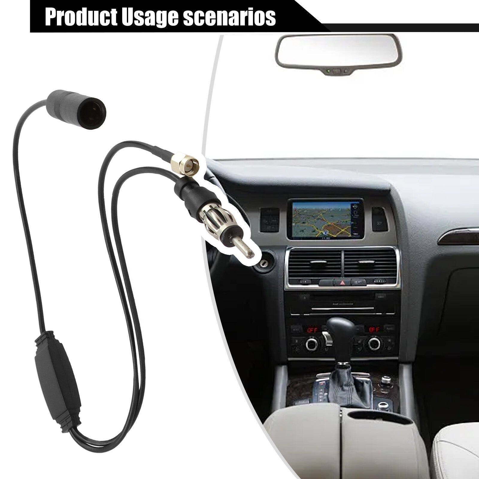 aftermarket DAB+ car radio active antenna air distributor adapter