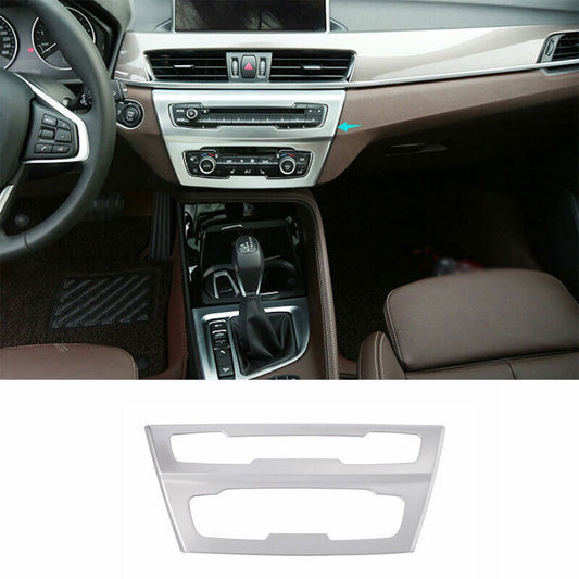 for BMW X1 F48 2016-22 ABS Silver Console CD Button Control Frame Cover Trim 1P