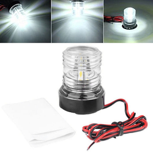 1x All Round 360° Marine Boat Yacht Stern Anchor LED Navigation Light White n