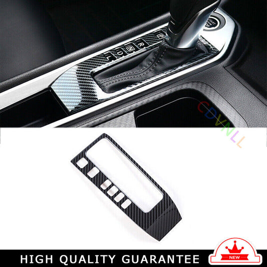 Console Gear Shift Frame Cover Trim for Nissan Sentra 20-22 Steel Carbon Fiber