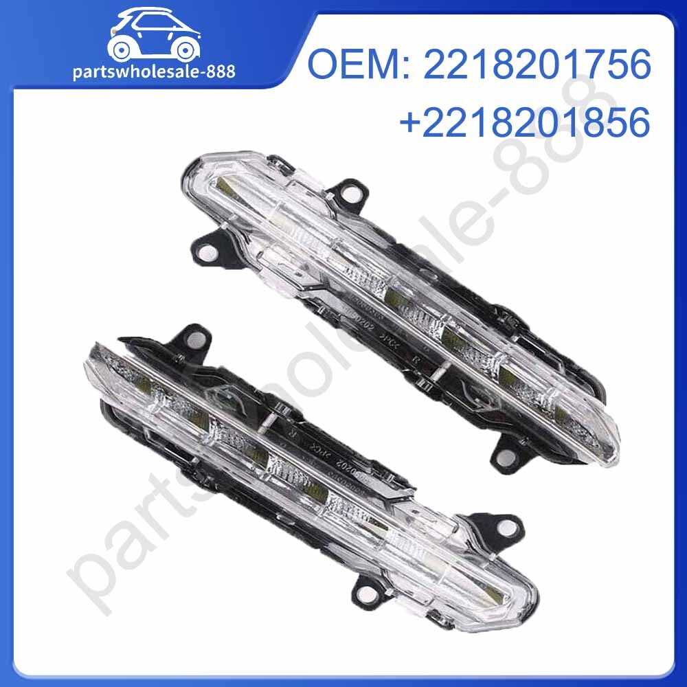 Left+Right Fog Lights Daytime Running Lamps for Mercedes-Benz S550 S600 S63 AMG