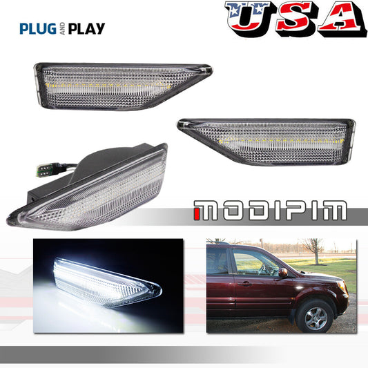 [Plug and Play] Transparent lens white LED front marker light suitable for 06-08 for Honda pilots- v