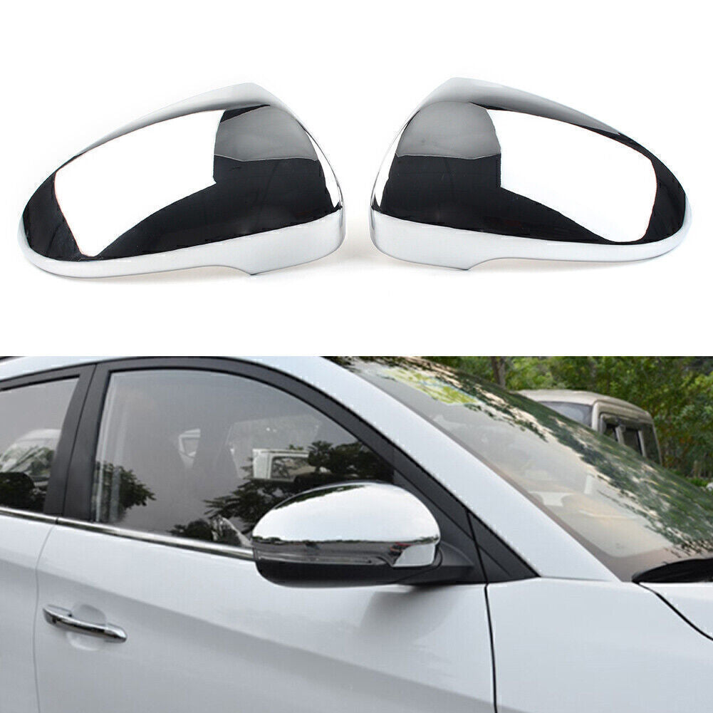 Door Side Rear View Mirror Chrome Trim Cover Molding Fit for Hyundai for Tucson 2015-20