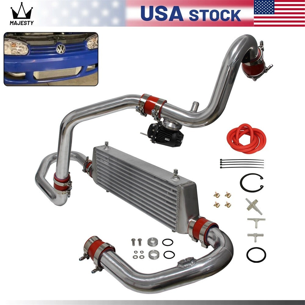 Intercooler Kit +Pipes + BOV for VW for Jetta for Golf GTI GL GLI GLS MK4 1.8T 98-05 Red