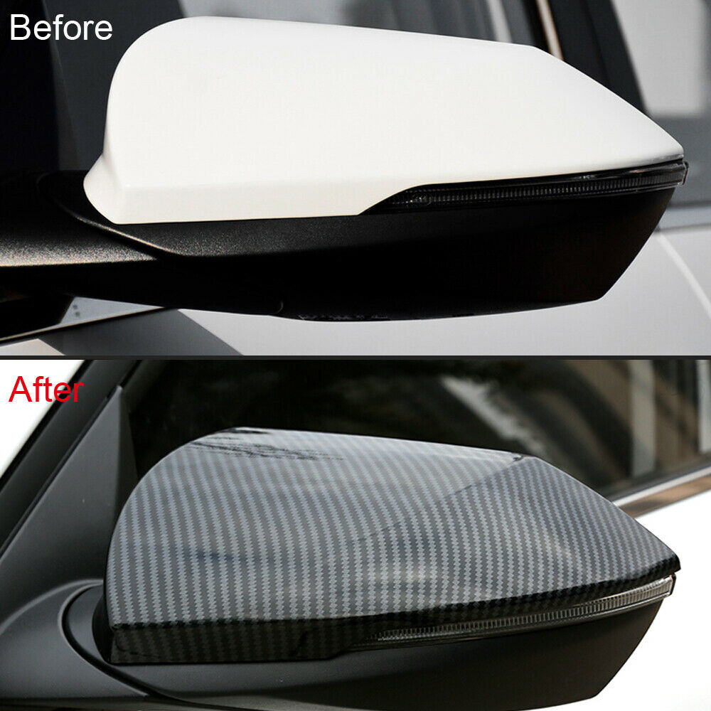 Carbon Fiber Rearview Side Door Mirror Cover Trims for Hyundai for Elantra 2021-2023