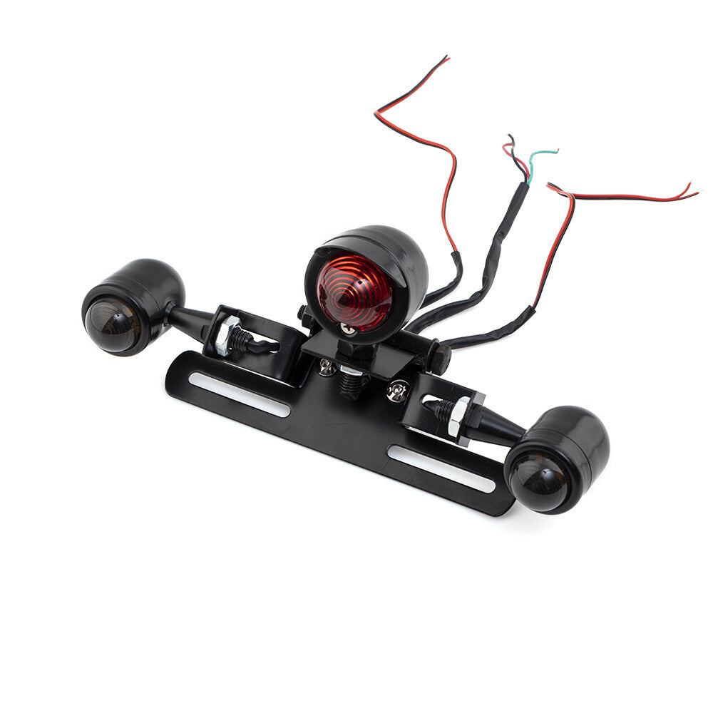 Black Tail Brake Light W/ Turn Signal Lamp For Cafe Racer Bobber Chopper Custom Q