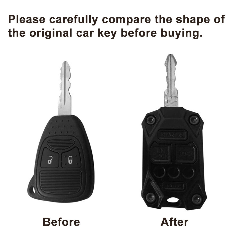 Remote Key Fob Shell Case Cover for Jeep for Wrangler JK 2007 2008 2009-2017 Blue