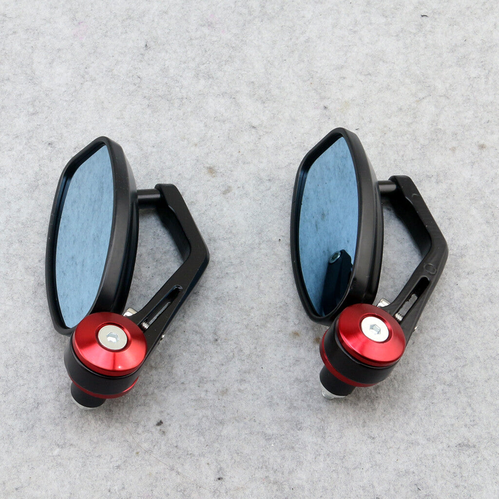 22mm Motorcycle Handlebar End Mirror Aluminum Alloy Rearview Mirror for Kawasaki