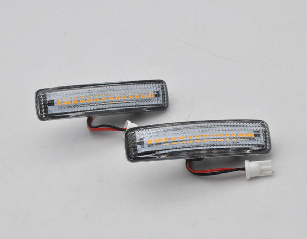 2 Dynamic Clear LED Side Indicator Marker Light For 05-09 for Range Rover Sport L320 v