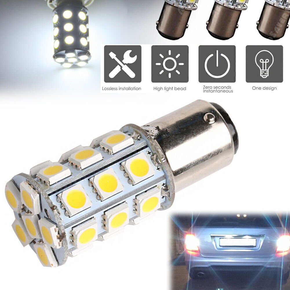 Lights Bulbs Lamp White Cabin Marine Boat Interior 27-SMD BA15D AC/DC24V Car