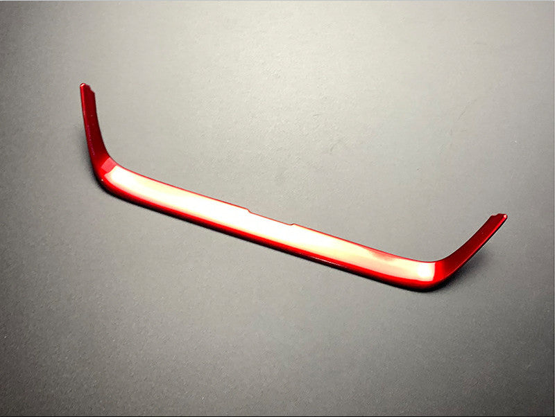 Bright red dashboard center air vent trim for 2019-2023 for Toyota for Corolla cars.