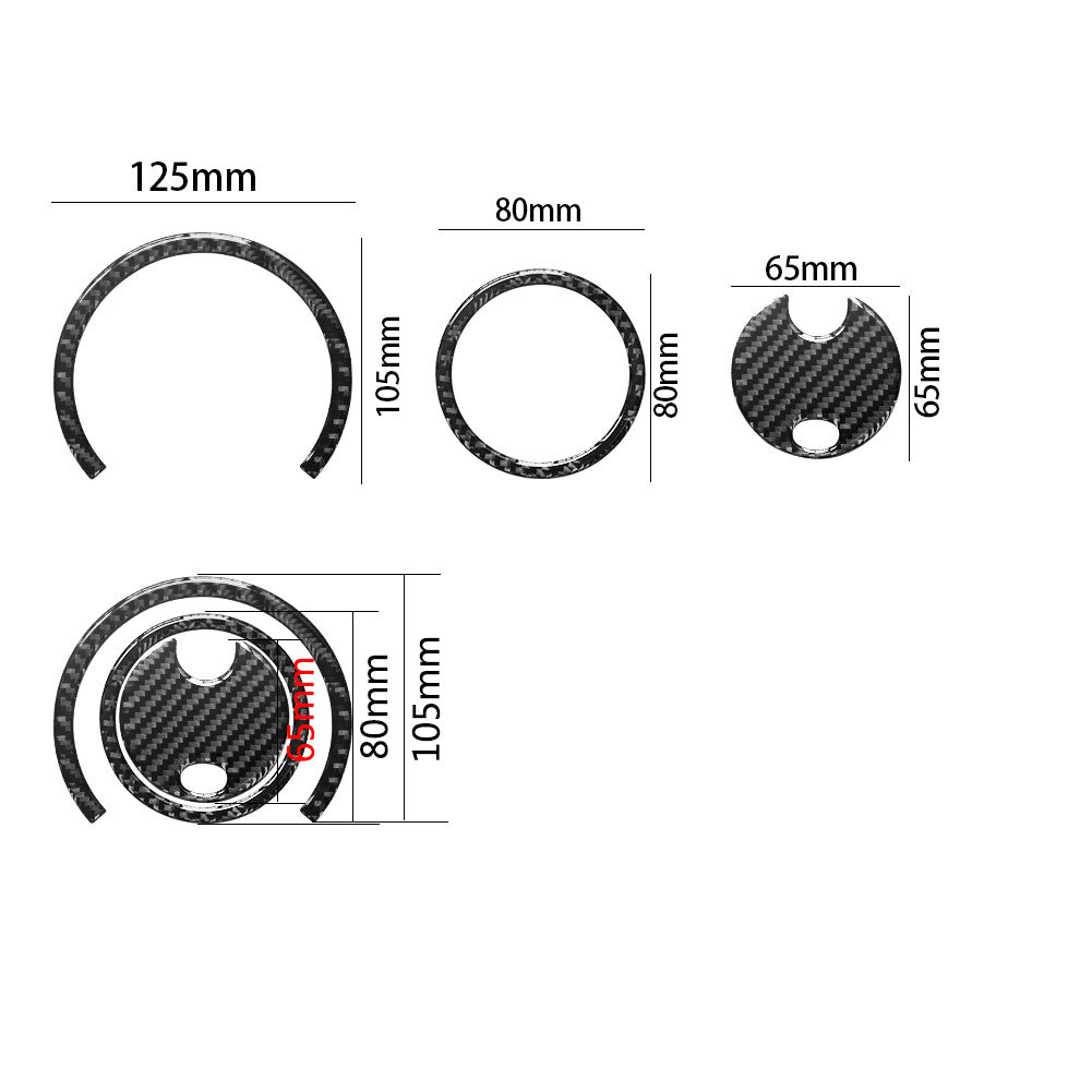 6pcs Carbon Fiber Air Vent Frame Trim for Jeep for Wrangler 2007-2010