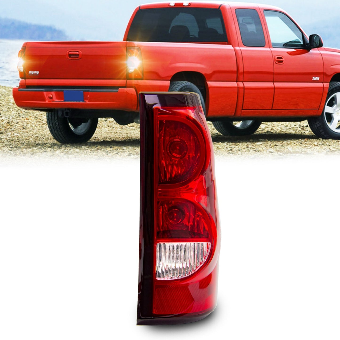 1999 - 2006 for Silverado 1500 2500 3500 99-03 for GMC for Sierra Right Tail Light - v