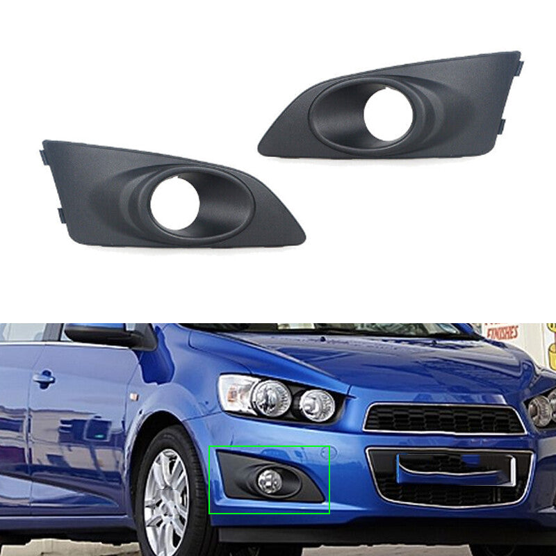 BLack front bumper grille shade trim 1Pair for Chevrolet Aveo Sonic 2011-2017