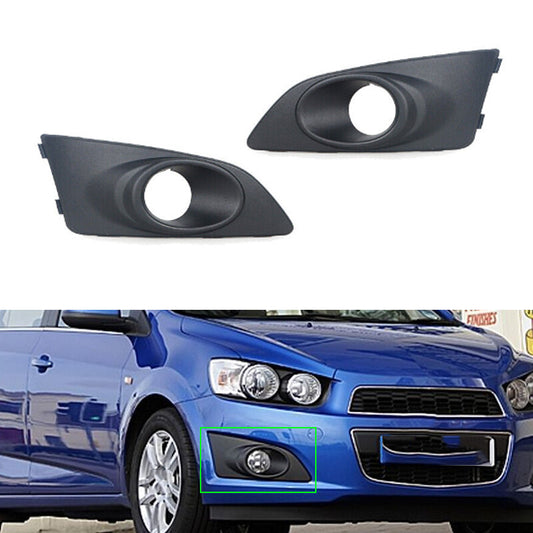 BLack front bumper grille shade trim 1Pair for Chevrolet Aveo Sonic 2011-2017