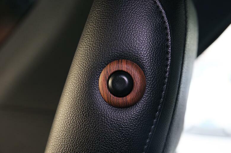 for Seat Headrest Button Ring Cover Trim for Ford Explorer 2011-19 Steel Wood Grain