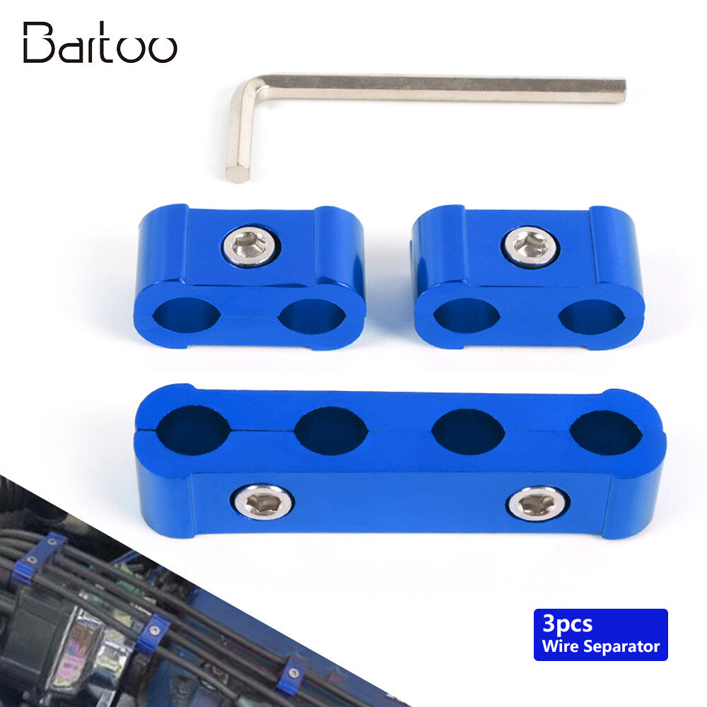 Blue Engine Spark Plug Wire Separator Divider Clamp Wire Separator Divider 3PCS Q